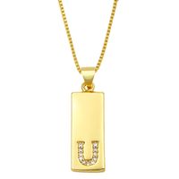Collier Simple Rectangle 26 Lettres sku image 20