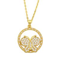 Fashion Diamond Butterfly Necklace sku image 1
