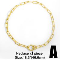 Retro Heart Metal Clavicle Necklace sku image 2