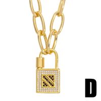 Fashion Lock Pendant Necklace sku image 4