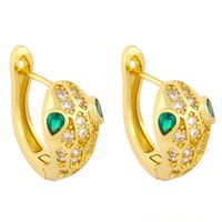 New Fashion Exaggerated Zircon Snake Earrings sku image 1