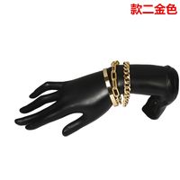 New Fashion Smooth C Shape Mix And Match Twist Chain Bracelet Simple Thread Exaggerated O-chain Set Bracelet sku image 8