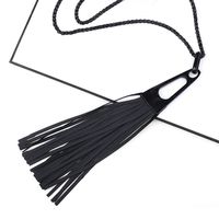 Triangle Leather Tassel Long Sweater Chain main image 4