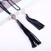 Triangle Leather Tassel Long Sweater Chain main image 5