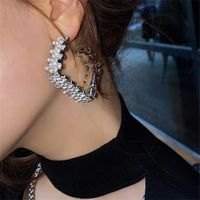 Fashion Diamond Silver Needle Earrings main image 1