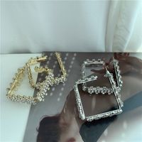 Fashion Diamond Silver Needle Earrings main image 5