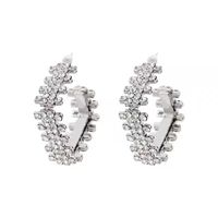 Fashion Diamond Silver Needle Earrings main image 6