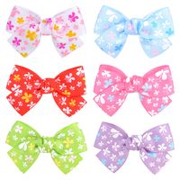 New Children's Candy Color Bow Clip Set main image 1