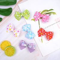 New Children's Candy Color Bow Clip Set main image 6