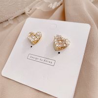 Korean New Simple Heart-shaped Earrings main image 2