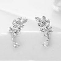 Korean Fashion Sweet Leaf Earrings main image 3