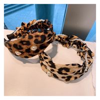 Korean Fashion Pleated Net Gauze Leopard Large Intestine Hairband main image 4