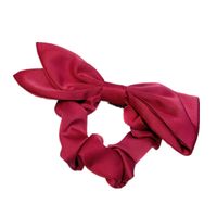 Fashion Pleated Solid Color Bow Hair Scrunchies main image 3