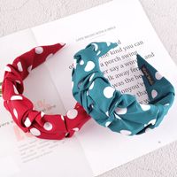 Korean New Polka-dot Fold Hair Band main image 3