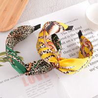 Korean New Chain Black Stripes Leopard Print Headband main image 1