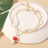 Bohemian Pearl Mushroom Multilayer Anklet main image 3