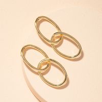 Boucles D&#39;oreilles Cercle Géométrique Simple Mode Rétro Corée main image 5