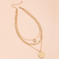 Gold Coin Pendant Necklace main image 4