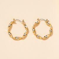 Metal Twisted Hoop Earrings main image 2