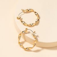 Metal Twisted Hoop Earrings main image 5