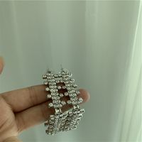 أزياء الماس الفضة إبرة أقراط sku image 2
