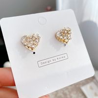 Korean New Simple Heart-shaped Earrings sku image 1