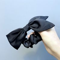 Fashion Pleated Solid Color Bow Hair Scrunchies sku image 1