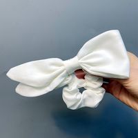 Fashion Pleated Solid Color Bow Hair Scrunchies sku image 2