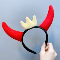 Korean Plush Horns Wide Headband sku image 2