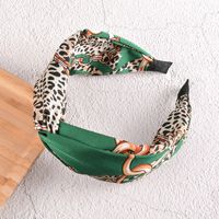 Korean New Chain Black Stripes Leopard Print Headband sku image 3