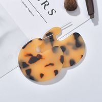 Leopard Printing G-shaped Earrings sku image 2