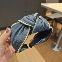 New Fabric Zipper Fashion Middle Knotted Headband sku image 3