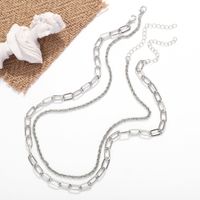 Multi-layered Wear Chain Women's Alloy Geometric Necklace main image 3