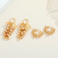 Gold Plating Grape Earrings main image 2