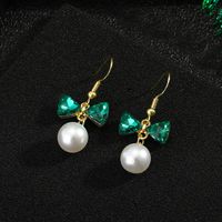 925 Silver Needle Bow Pearl Earrings main image 3