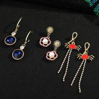 925 Silver Needle Flower Gemstone Earrings main image 1