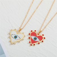 Bohemia New Diamond Heart-shaped Demon Eye Necklace main image 1