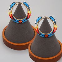 Simple Bohemian Colorful Rice Beads Earrings main image 1