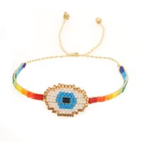 Bohemian Hand-woven Turkish Blue Eyes Rainbow Ethnic Bracelet main image 6