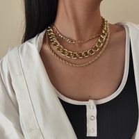 Punk Multi-layer Hip-hop Style Thick Chain Necklace main image 2
