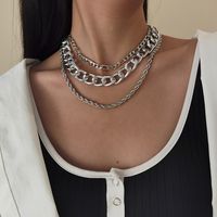 Punk Multi-layer Hip-hop Style Thick Chain Necklace main image 5