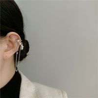 Retro Multi-layer Pearl Tassel Ear Bone Clip main image 3