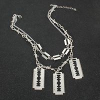 Collier Double Couche De Lame D&#39;argent main image 5