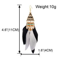 Dame Mode Style Ethnique Triangle La Plume Pas D'incrustation Des Boucles D'oreilles main image 6