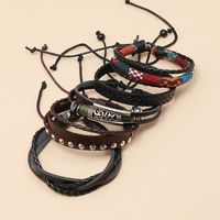 New Hand-woven Ethnic Leather Bracelet main image 4
