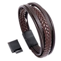 Creative Multi-layer Simple Woven Leather Bracelet main image 1
