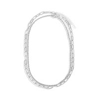 Multi-layered Wear Chain Women's Alloy Geometric Necklace sku image 2
