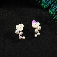 925 Silver Needle Flower Earrings sku image 2