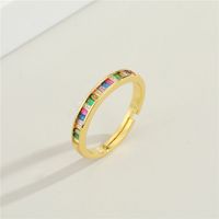 Bohemian Retro Inlaid Colored Zircon Demon Eye Ring sku image 1