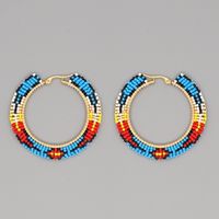 Simple Bohemian Colorful Rice Beads Earrings sku image 1